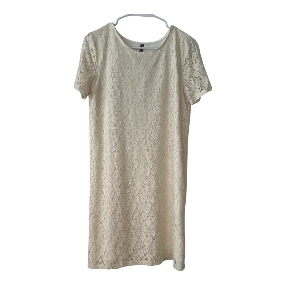 ❤️3/$15 W118 by Walter Baker Cream Lace Shift Dress- Size Small